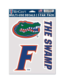 Wincraft Ncaa Florida Gators Decal Multi Use Fan 3 Pack Team Colors One Size