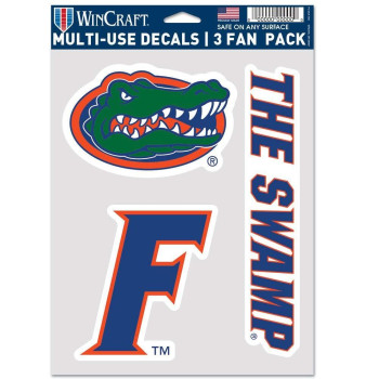 Wincraft Ncaa Florida Gators Decal Multi Use Fan 3 Pack Team Colors One Size