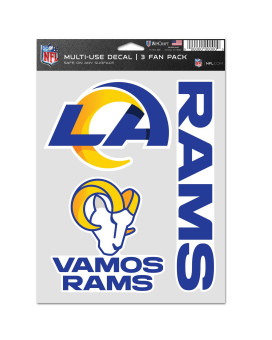 Wincraft Nfl Los Angeles Rams Decal Multi Use Fan 3 Pack Team Colors One Size