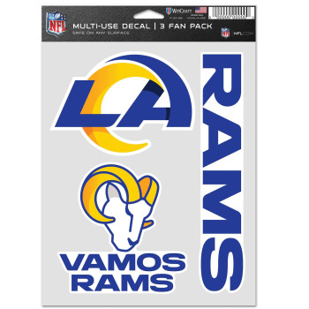 Wincraft Nfl Los Angeles Rams Decal Multi Use Fan 3 Pack Team Colors One Size