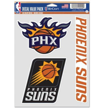 Wincraft Nba Phoenix Suns Decal Multi Use Fan 3 Pack Team Colors One Size