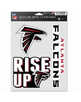 Wincraft Nfl Atlanta Falcons Decal Multi Use Fan 3 Pack Team Colors One Size