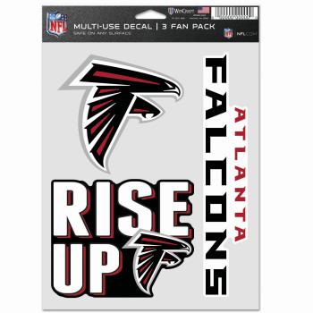 Wincraft Nfl Atlanta Falcons Decal Multi Use Fan 3 Pack Team Colors One Size