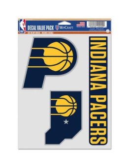 Wincraft Nba Indiana Pacers Decal Multi Use Fan 3 Pack Team Colors One Size