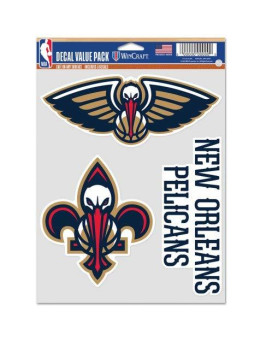 Wincraft Nba New Orleans Pelicans Decal Multi Use Fan 3 Pack Team Colors One Size