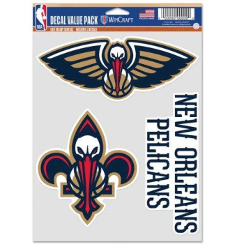 Wincraft Nba New Orleans Pelicans Decal Multi Use Fan 3 Pack Team Colors One Size