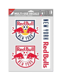 Wincraft Mls New York Red Bulls Decal Multi Use Fan 3 Pack Team Colors One Size