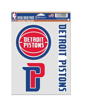 Wincraft Nba Detroit Pistons Decal Multi Use Fan 3 Pack Team Colors One Size