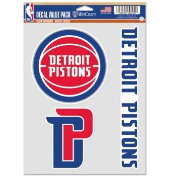 Wincraft Nba Detroit Pistons Decal Multi Use Fan 3 Pack Team Colors One Size