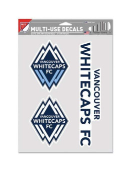 Mls Vancouver Whitecaps Decal Multi Use Fan 3 Pack Team Colors One Size