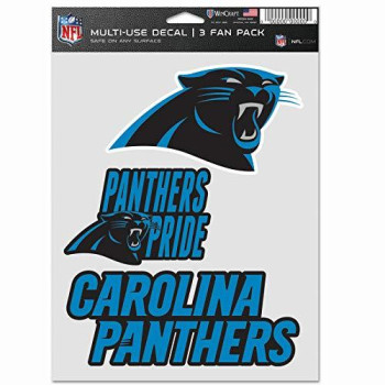 Wincraft Nfl Carolina Panthers Decal Multi Use Fan 3 Pack Team Colors One Size