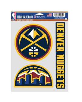 Wincraft Nba Denver Nuggets Decal Multi Use Fan 3 Pack Team Colors One Size