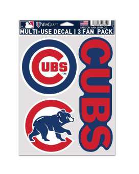 Wincraft Mlb Chicago Cubs Decal Multi Use Fan 3 Pack Team Colors One Size