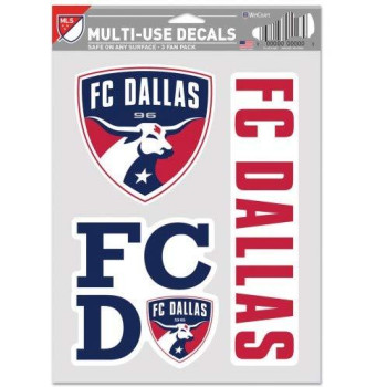 Wincraft Mls Fc Dallas Decal Multi Use Fan 3 Pack Team Colors One Size