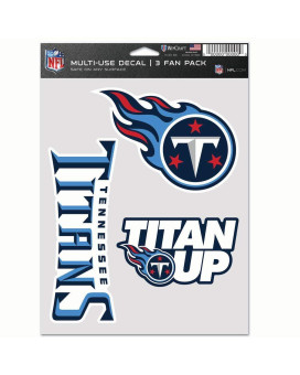 Wincraft Nfl Tennessee Titans Decal Multi Use Fan 3 Pack Team Colors One Size