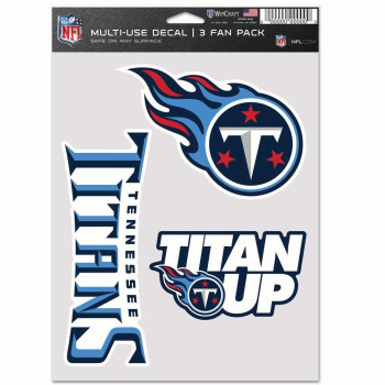 Wincraft Nfl Tennessee Titans Decal Multi Use Fan 3 Pack Team Colors One Size