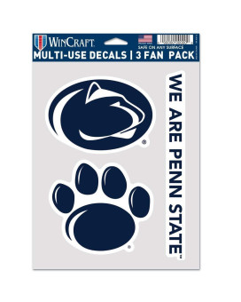 Wincraft Ncaa Penn State Nittany Lions Decal Multi Use Fan 3 Pack Team Colors One Size