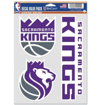 Wincraft Nba Sacramento Kings Decal Multi Use Fan 3 Pack Team Colors One Size