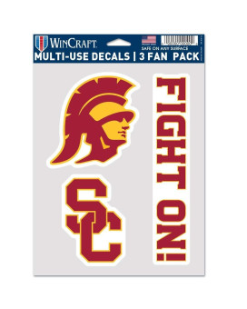 Ncaa Usc Trojans Decal Multi Use Fan 3 Pack Team Colors One Size