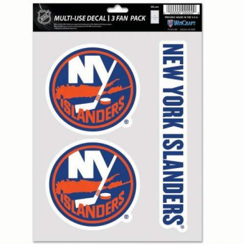 Nhl New York Islanders Decal Multi Use Fan 3 Pack Team Colors One Size