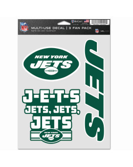 Wincraft Nfl New York Jets Decal Multi Use Fan 3 Pack Team Colors One Size