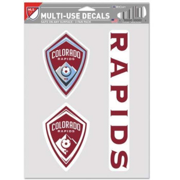 Wincraft Mls Colorado Rapids Decal Multi Use Fan 3 Pack Team Colors One Size