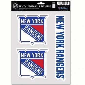 Wincraft Nhl New York Rangers Decal Multi Use Fan 3 Pack Team Colors One Size