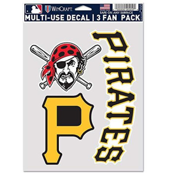 Wincraft Mlb Pittsburgh Pirates Decal Multi Use Fan 3 Pack Team Colors One Size