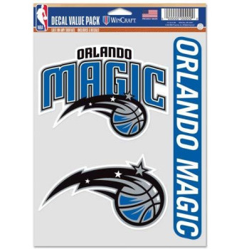 Wincraft Nba Orlando Magic Decal Multi Use Fan 3 Pack Team Colors One Size