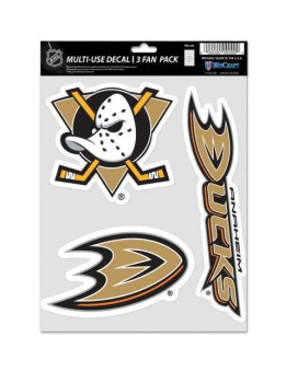 Wincraft Nhl Anaheim Ducks Decal Multi Use Fan 3 Pack Team Colors One Size