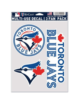 Wincraft Mlb Toronto Blue Jays Decal Multi Use Fan 3 Pack Team Colors One Size