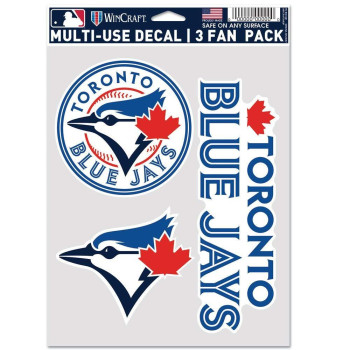 Wincraft Mlb Toronto Blue Jays Decal Multi Use Fan 3 Pack Team Colors One Size