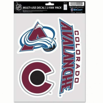 Wincraft Nhl Colorado Avalanche Decal Multi Use Fan 3 Pack Team Colors One Size