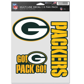 Wincraft Nfl Green Bay Packers Decal Multi Use Fan 3 Pack Team Colors One Size