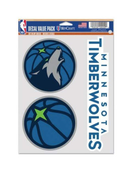 Wincraft Nba Minnesota Timberwolves Decal Multi Use Fan 3 Pack Team Colors One Size