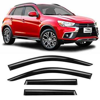 Voron Glass Tape-On Extra Durable Rain Guards For Mitsubishi Outlander Sportasx 2011-2023, Window Deflectors, Vent Window Visors, 4 Pieces - 120046