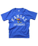 Wes And Willy Ncaa Kids Ss Organic Cotton Tee Shirt, Kansas Jayhawks, M, Blue Moon