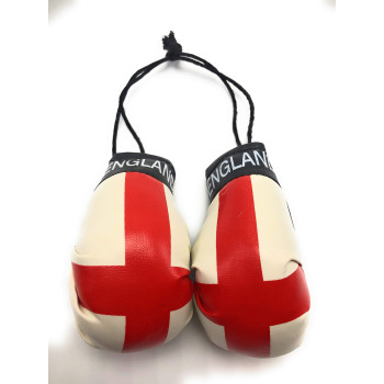 Red Hat Ent Hanging Car Mirror Mini Boxing Gloves (England (Saint Georges Cross))