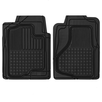 Cata Large Heavy Duty Rubber Floor Mats, Total Protection Durable Trim To Fit Liners For Car Truck Suv Van, All Weather, Black (Camt-150-Bk)