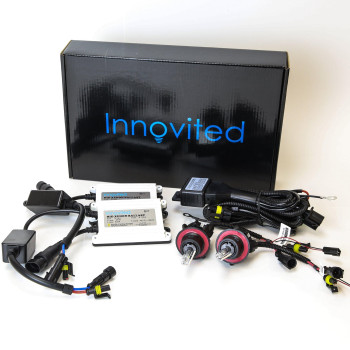 Innovited 55W Ac Hid Bundle With (1 Pair) Slim Ballast And (1 Pair) Xenon Bulb H13-3 9008 4300K Bi Xenon Hilo (Oem Yellow)