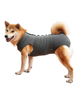Lianzimau Dog Surgical Recovery Suit Onesie Breathable Abdominal Wounds And Protect Skin Anti Licking Cone E Collar Alternative After Post-Operation Wear