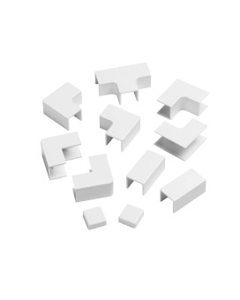 D-Line Dlfsa2-Ap 25X16Mm Trunking Accessory Multipack, White