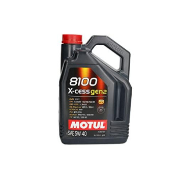 Motul 109776 8100 X-Cess Gen2 5W-40 Motor Oil 5-Liter Bottle