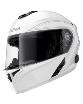 Outrush Modular Smart Helmet (Gloss White, Medium)