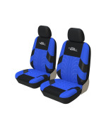 Autoyouth Front Car Seat Cover Universal Seat Covers For Cars Low Back Car Seat Cover,Polyester Breathable Fit For Truck, Van, Suv - Airbag Compatible,2Pcs Blue