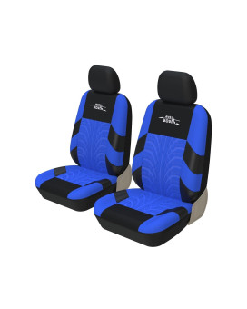 Autoyouth Front Car Seat Cover Universal Seat Covers For Cars Low Back Car Seat Cover,Polyester Breathable Fit For Truck, Van, Suv - Airbag Compatible,2Pcs Blue