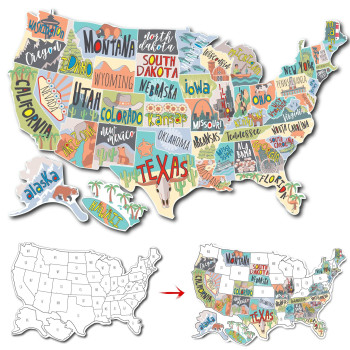 Rv State Sticker Travel Map Of The United States 50 States Stickers Of Us Vinyl Decal Bumper Sticker For Rvs Camper Accessories Rv Accessories Usa States Stickers For Motorhome Or Travel Trailer Accessories Rv Map Of States Visited