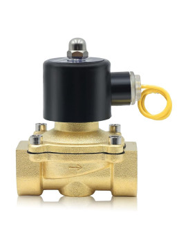 1" Electric Solenoid Valve 110v/115v/120v AC Brass Electric Air Water Gas Diesel Normally Closed NPT High Flow