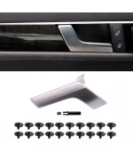 Matte Silver Interior Door Handle Repair Kit Inner Left Front Or Inside Rear Driver Side Replacement For Mercedes W204 X204 C250 C300 C350 C400 C63 Amg Glk250 Glk300 Glk350 2047201171 2047201763