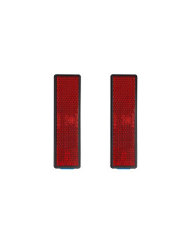 Stick-On Rectangular Reflectors - Safety Spoke Reflective Quick Mount Custom Accessories Adhesive Reflector For Stakes, Houses, Cars, Trailer, Trucks, Bicycle, Bike, Utility Trailers, Pick Up Trucks